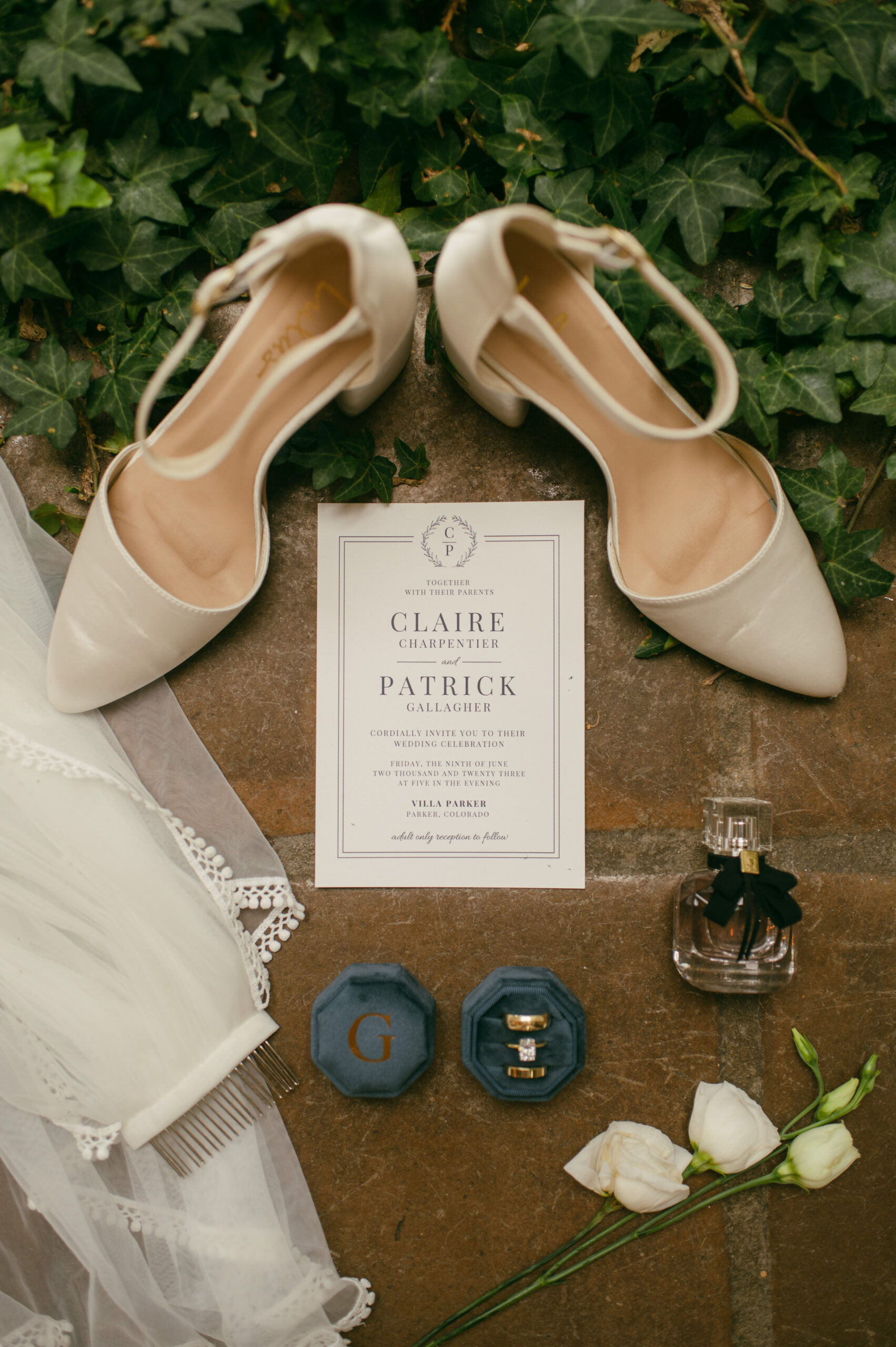 The details of a destination wedding at Villa Parker in Colorado.