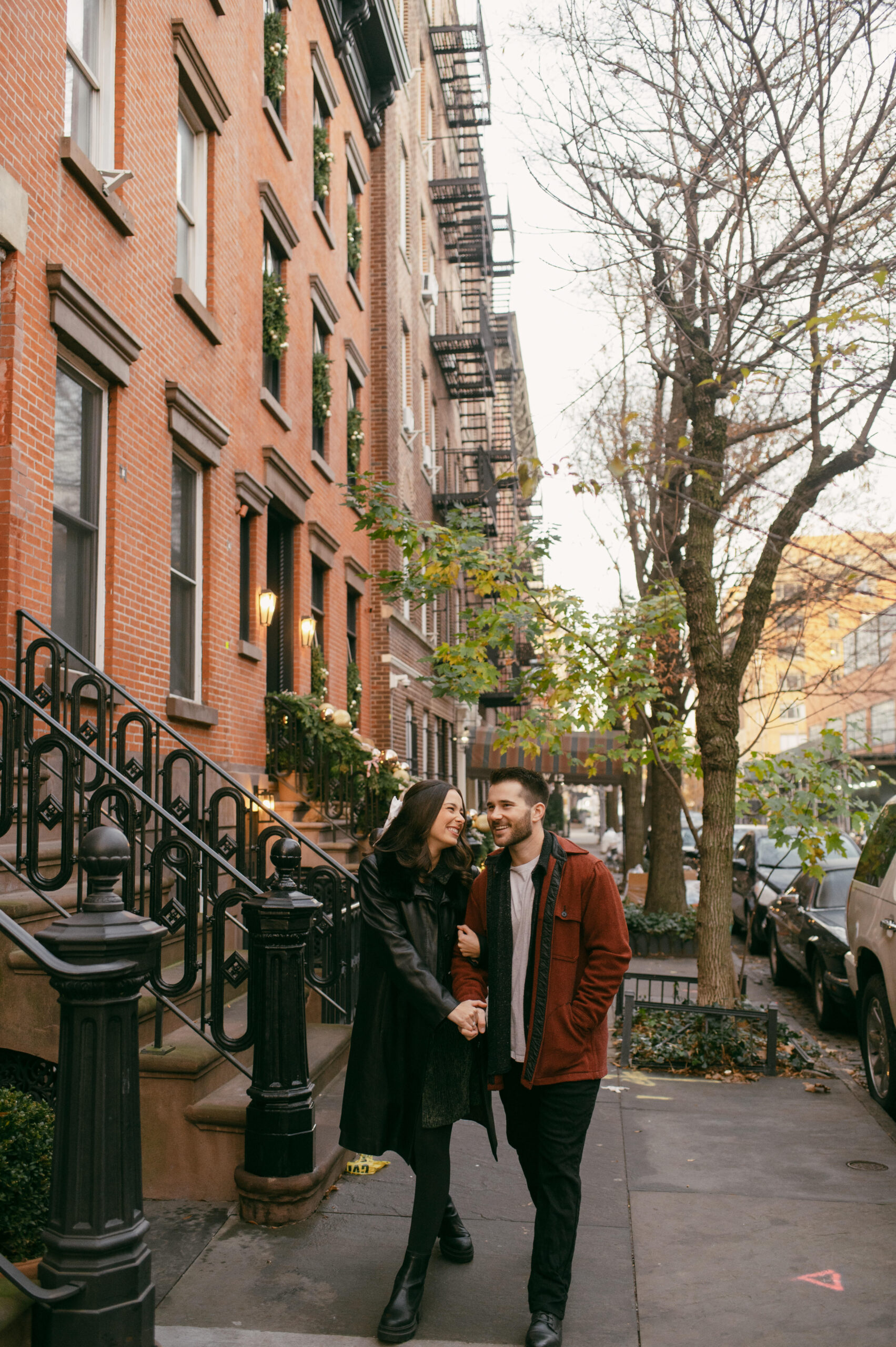 a couple walking the streets of New York City