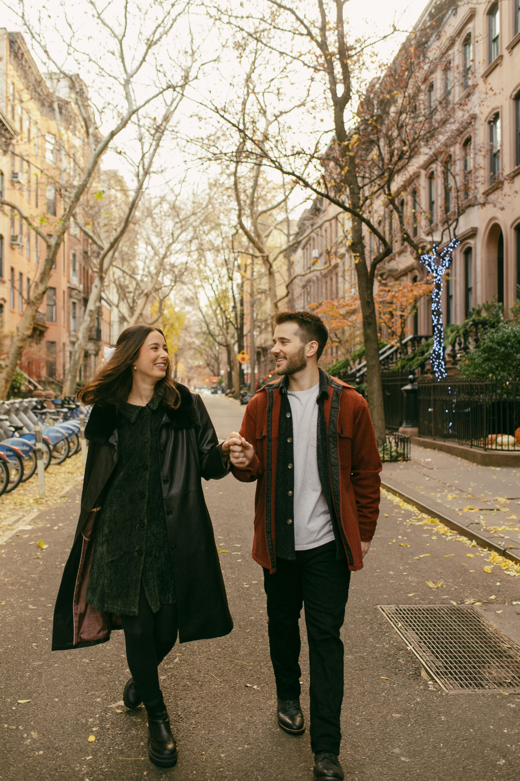 A couple walking in Greenwich Village