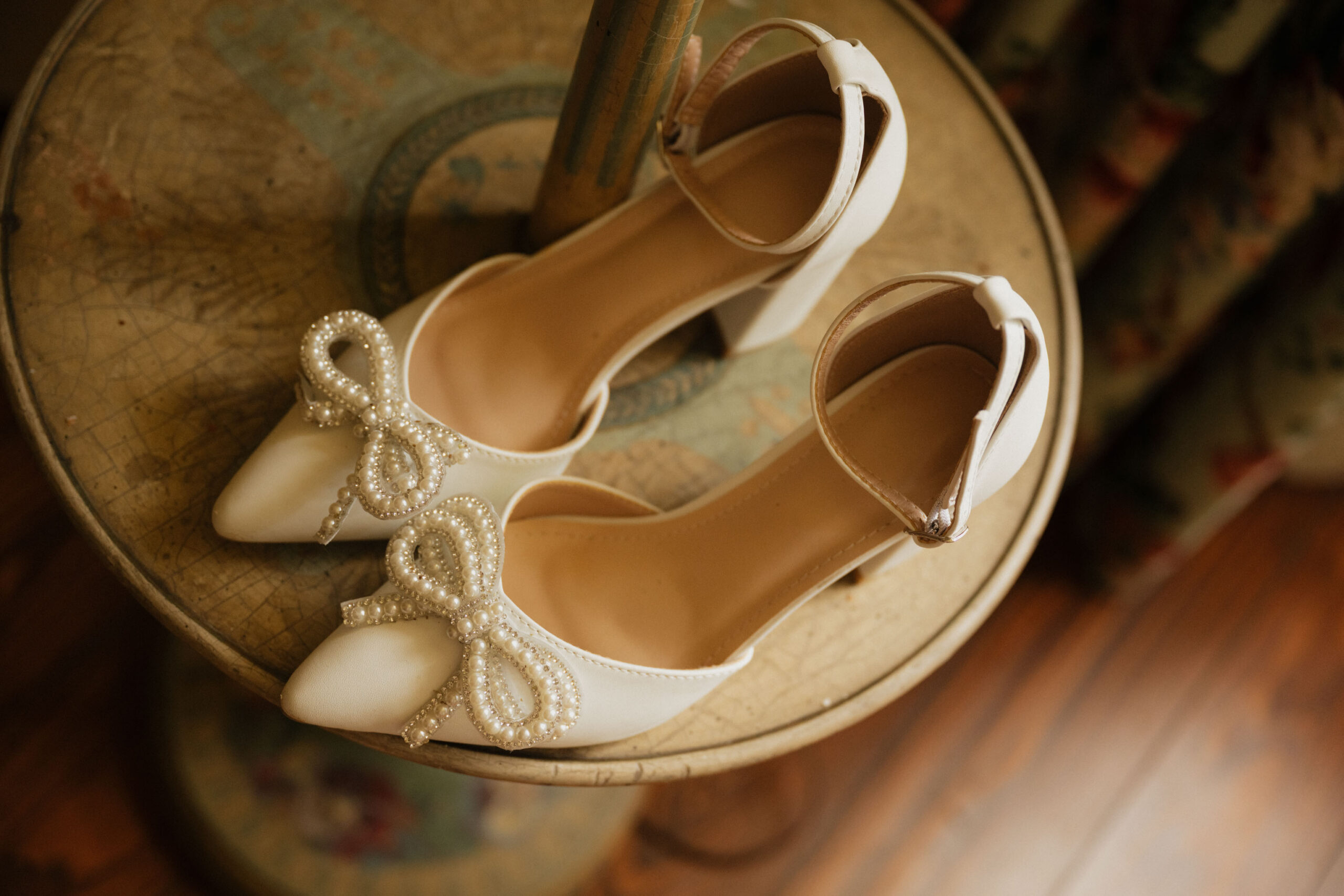 Bridal shoes and accessories styled for a New York City Hall wedding day.